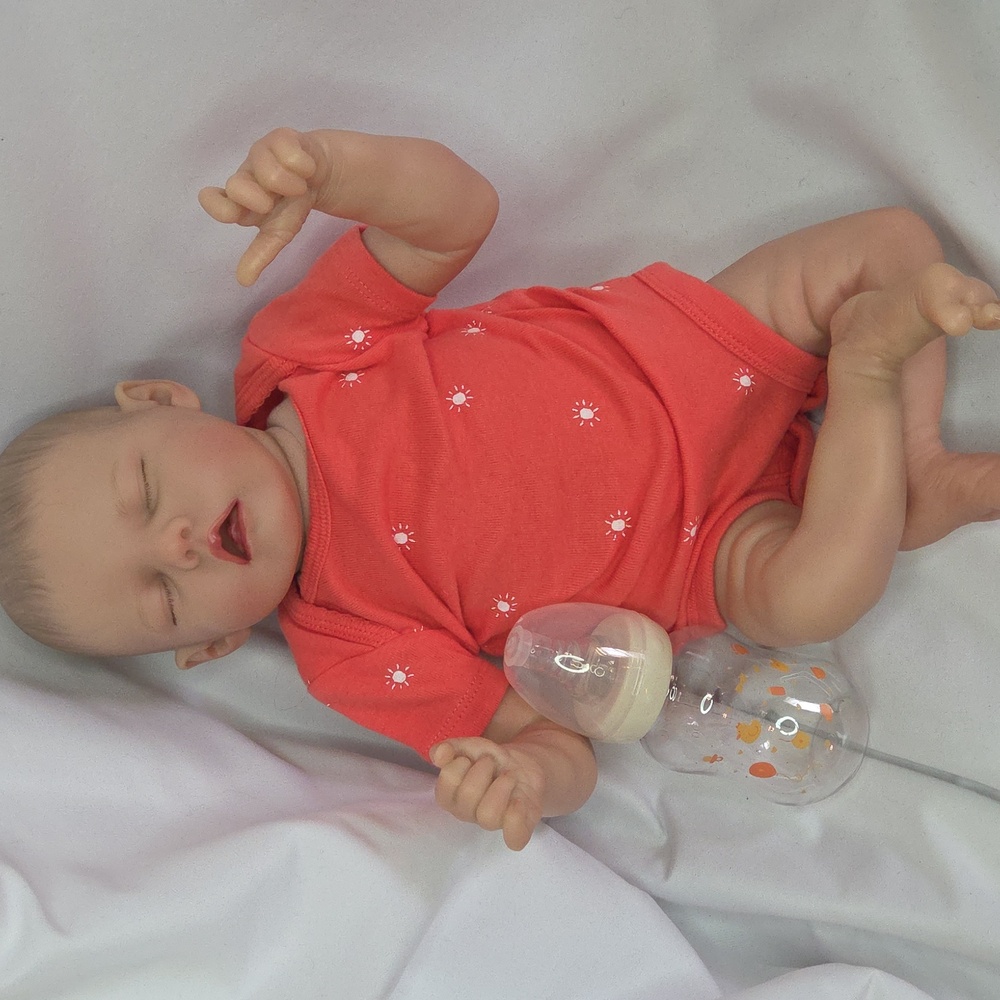 Realistic Reborn Baby Doll Babeside Vinyl Limbs Cloth Body Lifelike 17"
